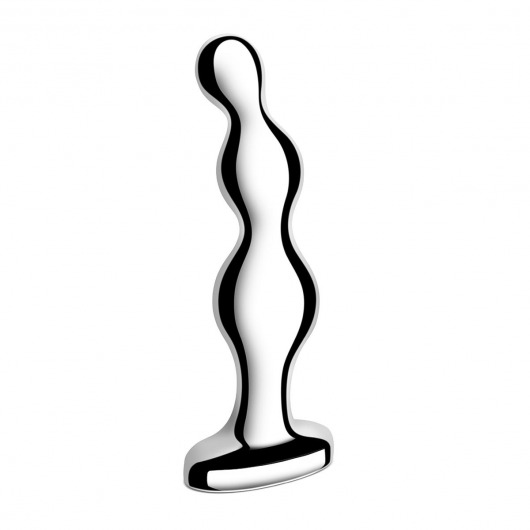 Стальной анальный фаллоимитатор для простаты Stainless Steel Anal Beads - 13 см. - b-Vibe - в Рязани купить с доставкой