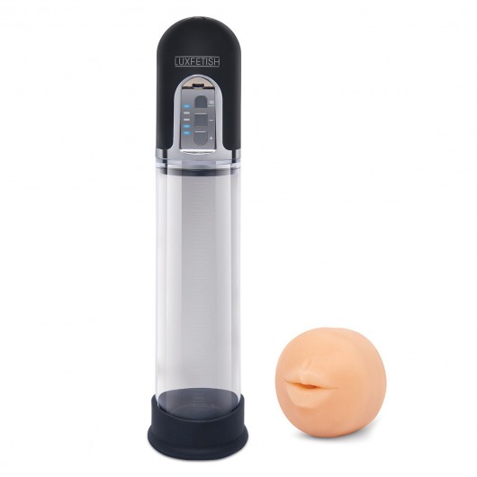 Автоматическая вакуумная помпа-мастурбатор Blowjob Auto Sucker Penis Enlarger Pump - Lux Fetish - в Рязани купить с доставкой