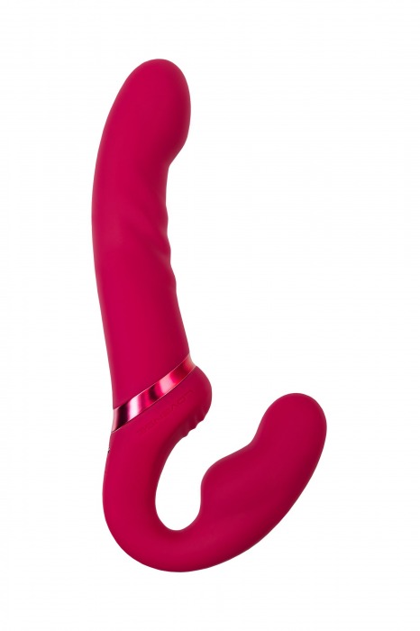 Малиновый безремневой страпон Lapis - 23 см. - Lovense - купить с доставкой в Рязани