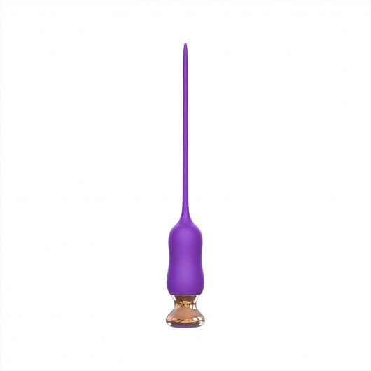 Фиолетовый тонкий стимулятор Nipple Vibrator - 23 см. - I-MOON - купить с доставкой в Рязани