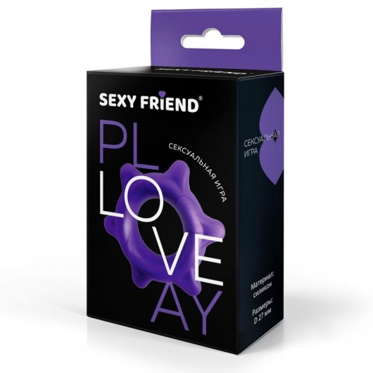 Фиолетовое эрекционное кольцо с шипиками - 1137 - в Рязани купить с доставкой