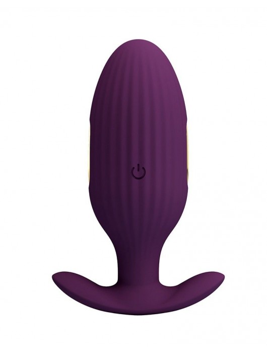 Фиолетовая анальная вибропробка с электростимуляцией Jefferson - 9,2 см. - Baile - купить с доставкой в Рязани