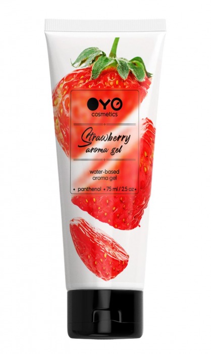 Лубрикант на водной основе OYO Aroma Gel Strawberry с ароматом клубники - 75 мл. - OYO - купить с доставкой в Рязани