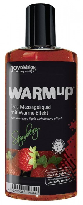 Разогревающее масло WARMup Strawberry - 150 мл. - Joy Division - купить с доставкой в Рязани