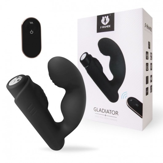 Черный вибромассажер Gladiator - 10,7 см. - S-HANDE - в Рязани купить с доставкой