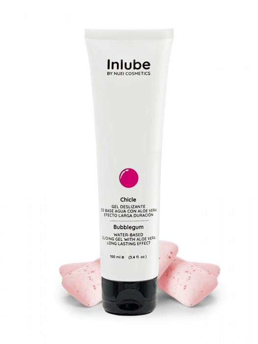 Лубрикант на водной основе Nuei Inlube с алоэ вера и ароматом бабл-гам - 100 мл. - Nuei cosmetics - купить с доставкой в Рязани