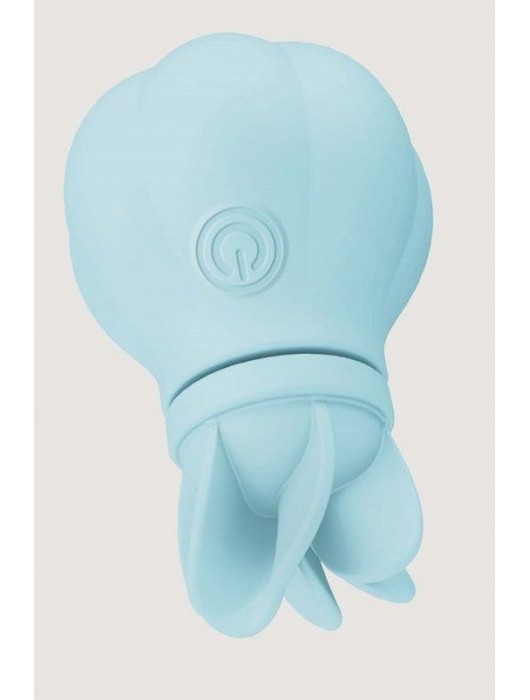 Голубой стимулятор клитора с 5 насадками Caress - Adrien Lastic