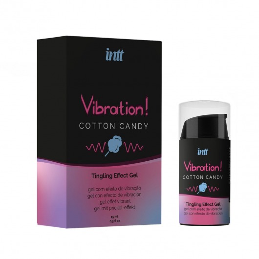 Жидкий вибратор Vibration Cotton Candy с ароматом сахарной ваты - 15 мл. - INTT - купить с доставкой в Рязани