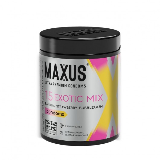 Цветные ароматизированные презервативы MAXUS Exotic Mix - 15 шт. - Maxus - купить с доставкой в Рязани