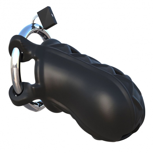 Черный замок верности Extreme Silicone Cock Blocker - Pipedream - купить с доставкой в Рязани