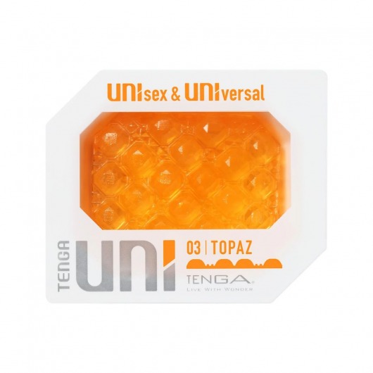 Оранжевый мастурбатор-стимулятор Tenga Uni Topaz - Tenga - в Рязани купить с доставкой