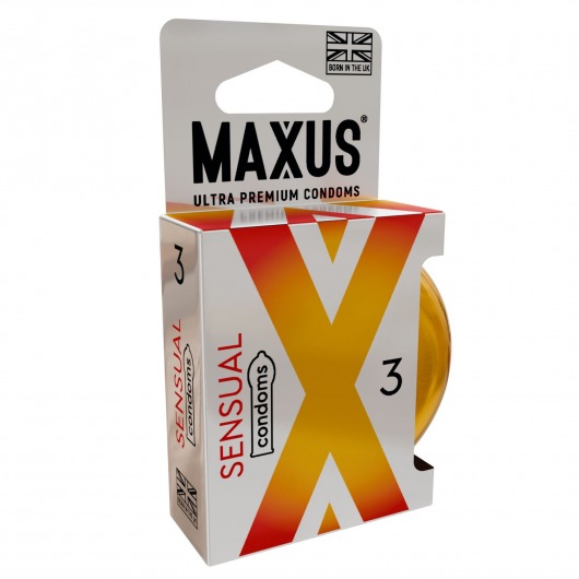 Презервативы анатомической формы Maxus Sensual - 3 шт. - Maxus - купить с доставкой в Рязани