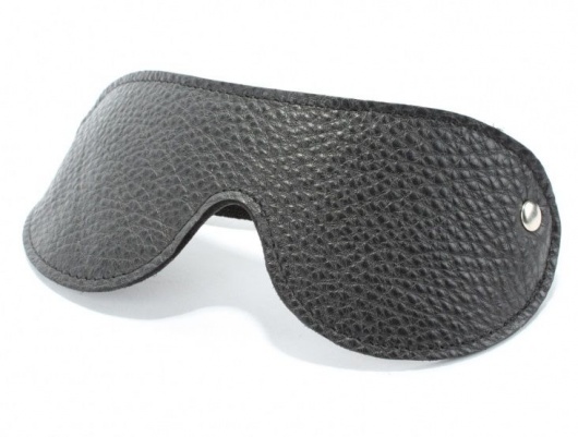 Черная кожаная маска на глаза - БДСМ Арсенал - купить с доставкой в Рязани
