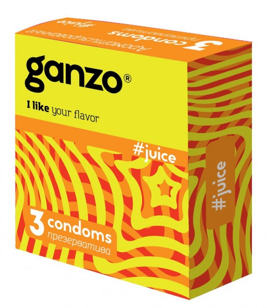 Ароматизированные презервативы Ganzo Juice - 3 шт. - Ganzo - купить с доставкой в Рязани