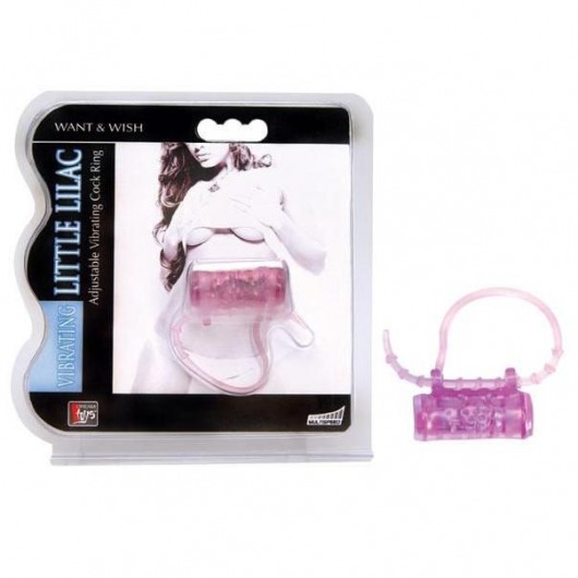 Эрекционное кольцо с вибратором LITTLE LILAC - Dream Toys - в Рязани купить с доставкой