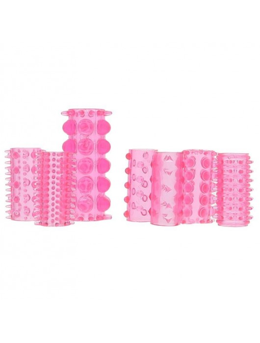 Набор из 7 розовых насадок на пенис ONE-A-DAY PENIS SLEEVES PINK - Seven Creations - в Рязани купить с доставкой