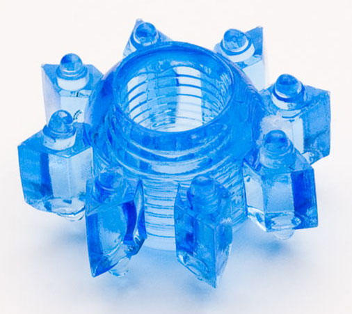 Голубая гелевая насадка-звезда - Toyfa Basic - в Рязани купить с доставкой