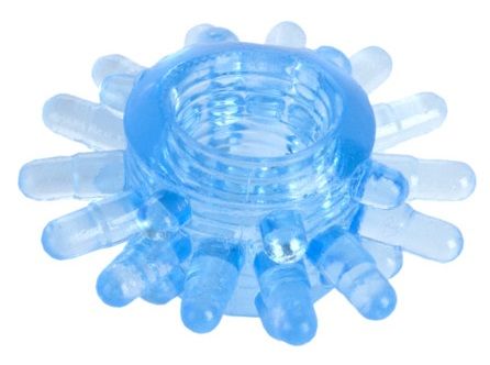 Голубая гелевая насадка с шипиками - Toyfa Basic - в Рязани купить с доставкой