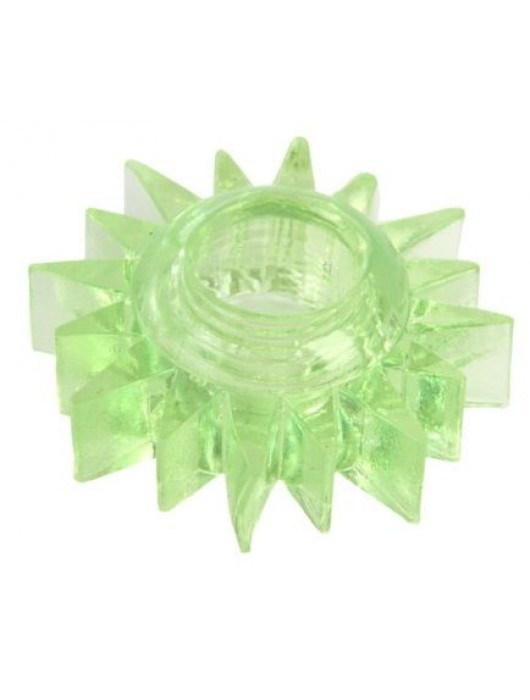 Зеленое эрекционное кольцо-солнце - Toyfa Basic - в Рязани купить с доставкой