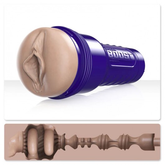 Телесный мастурбатор-вагина Fleshlight Boost Bang - Fleshlight - в Рязани купить с доставкой