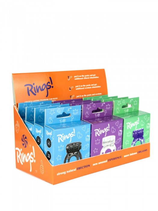 Бокс из 12 эрекционных колец Axle-pin - Lola Games - в Рязани купить с доставкой
