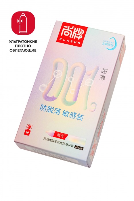 Ультратонкие облегающие презервативы Elasun Slim Fit - 10 шт. - Elasun - купить с доставкой в Рязани