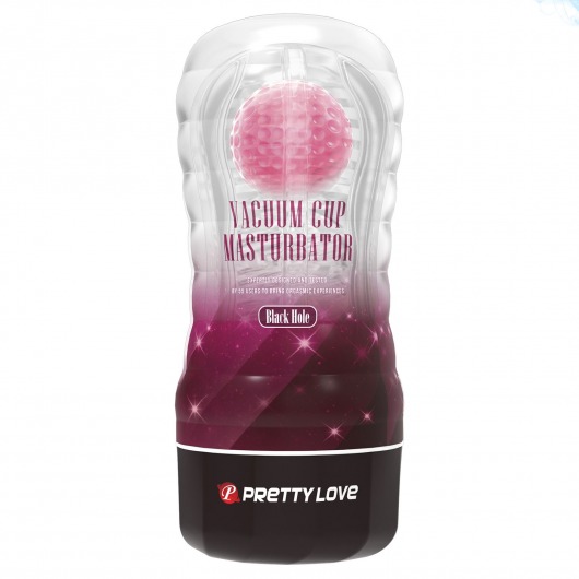 Прозрачный текстурированный мастурбатор Vacuum Cup Masturbator Black Hole - Baile - в Рязани купить с доставкой