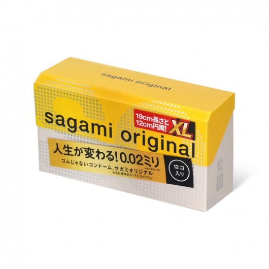 Презервативы увеличенного размера Sagami Original 0.02 XL-size - 12 шт. - Sagami - купить с доставкой в Рязани