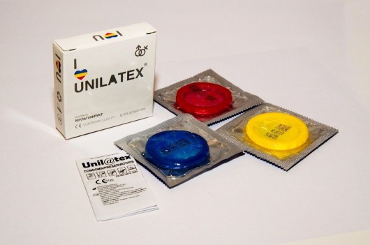 Разноцветные ароматизированные презервативы Unilatex Multifruits - 3 шт. - Unilatex - купить с доставкой в Рязани