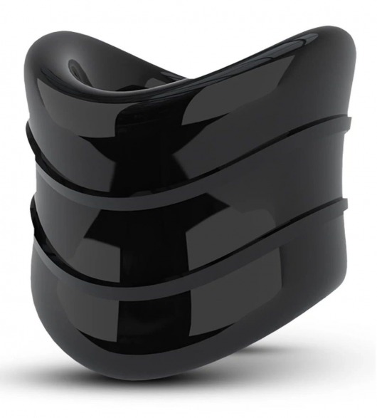 Черное эрекционное кольцо на мошонку Beef Ball Stretcher Snug X Long - Blush Novelties - в Рязани купить с доставкой