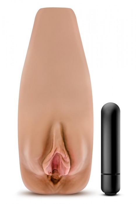 Маструбатор-вагина с вибрацией Soft   Wet Renata Realistic Tan Masturbator - Blush Novelties - в Рязани купить с доставкой