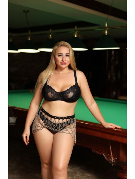 Черно-серебристый пояс-юбочка plus size Efra - БДСМ Арсенал - купить с доставкой в Рязани