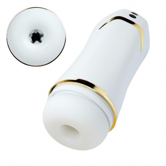 Белый вибромастурбатор Hero с режимом вакуума - A-LOVING - в Рязани купить с доставкой