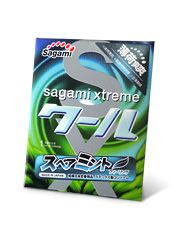 Презерватив Sagami Xtreme Mint с ароматом мяты - 1 шт. - Sagami - купить с доставкой в Рязани