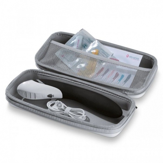 Вибратор с электростимуляцией Sizzling Simon Black Edition - 27 см. - MyStim - купить с доставкой в Рязани