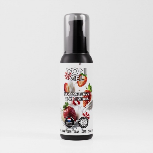 Лубрикант для орального секса SGAN со вкусом клубники со сливками - 100 мл. - SGAN - купить с доставкой в Рязани