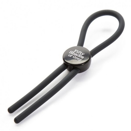 Тёмно-серое эрекционное кольцо с зажимом Again and Again Adjustable Cock Ring - Fifty Shades of Grey - в Рязани купить с доставкой