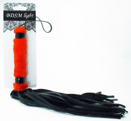 Нежная плеть с красным мехом BDSM Light - 43 см. - БДСМ Арсенал - купить с доставкой в Рязани