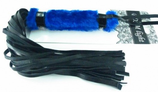 Нежная плеть с синим мехом BDSM Light - 43 см. - БДСМ Арсенал - купить с доставкой в Рязани