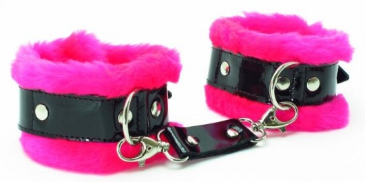 Розовые наручники с мехом BDSM Light - БДСМ Арсенал - купить с доставкой в Рязани