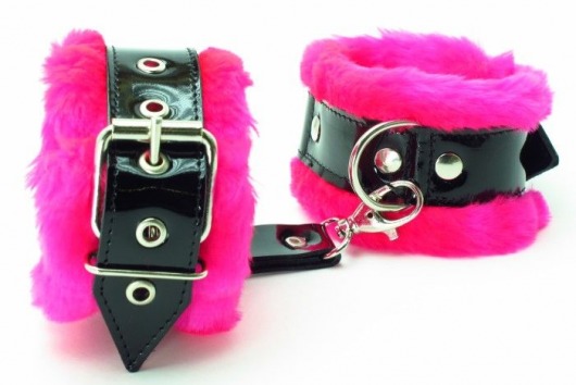 Оковы на ноги с розовым мехом BDSM Light - БДСМ Арсенал - купить с доставкой в Рязани