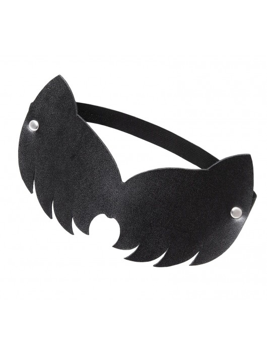 Черная закрытая кожаная маска с ушками кошки - Pecado - купить с доставкой в Рязани