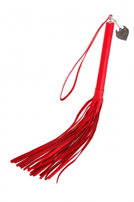 Красная кожаная плеть с петлёй - 50 см. - Pecado - купить с доставкой в Рязани