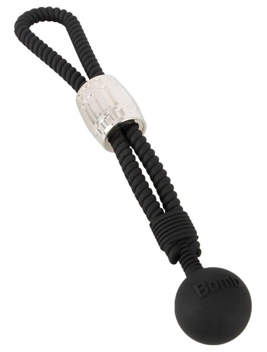 Черное эрекционное лассо с шариком-утяжелителем Heavy Rope - Orion - в Рязани купить с доставкой