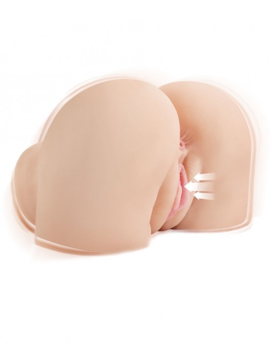 Телесный мастурбатор-полуторс с вибрацией и эффектом всасывания Back That Ass Up - Pipedream - в Рязани купить с доставкой