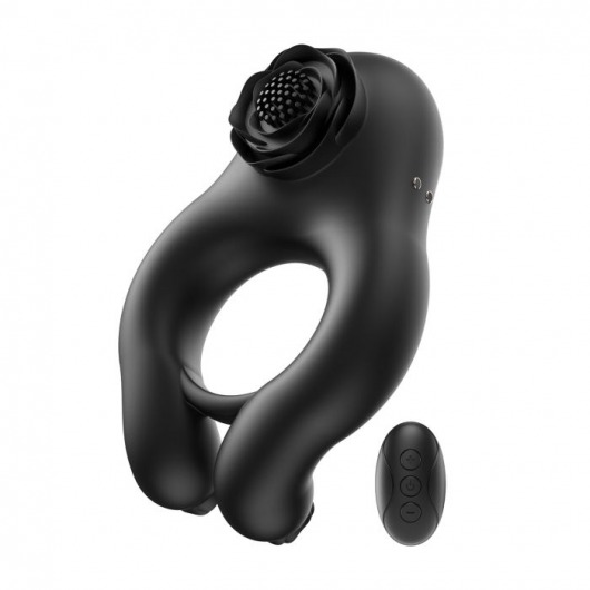 Черное эрекционное кольцо Abe с пультом ДУ - BeYourLover - в Рязани купить с доставкой