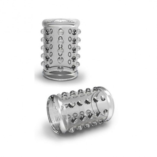 Прозрачная насадка на пенис с шишечками STAY HARD COCK SLEEVE 02 CLEAR - Blush Novelties - в Рязани купить с доставкой