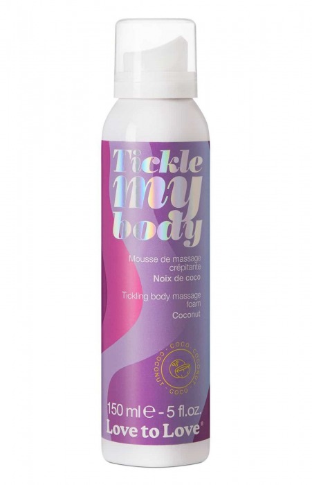 Массажная хрустящая пенка Tickle My Body Coconut с ароматом кокоса - 150 мл. - Love to Love - купить с доставкой в Рязани
