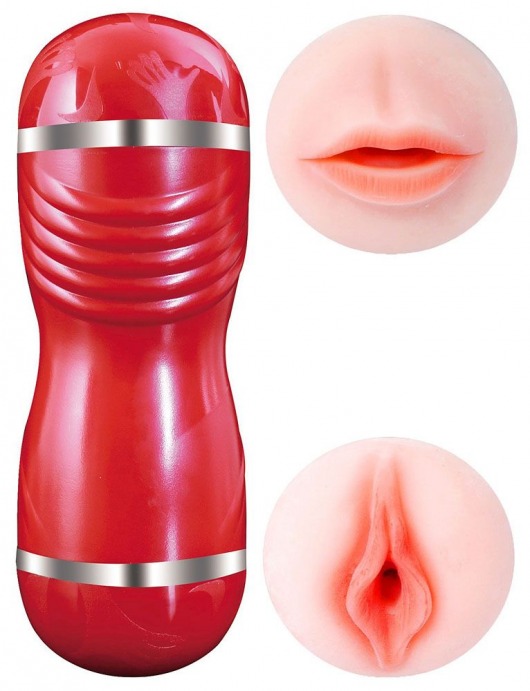 Двусторонний мастурбатор в колбе Cleo - вагина и ротик - Boys of Toys - в Рязани купить с доставкой