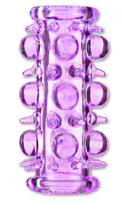 Фиолетовая насадка на пенис с шипами и шишечками - Boys of Toys - в Рязани купить с доставкой